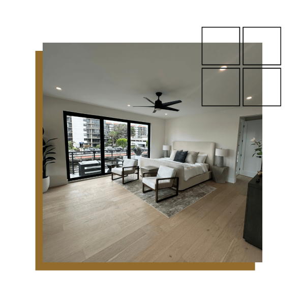 Bedroom of a new home addition