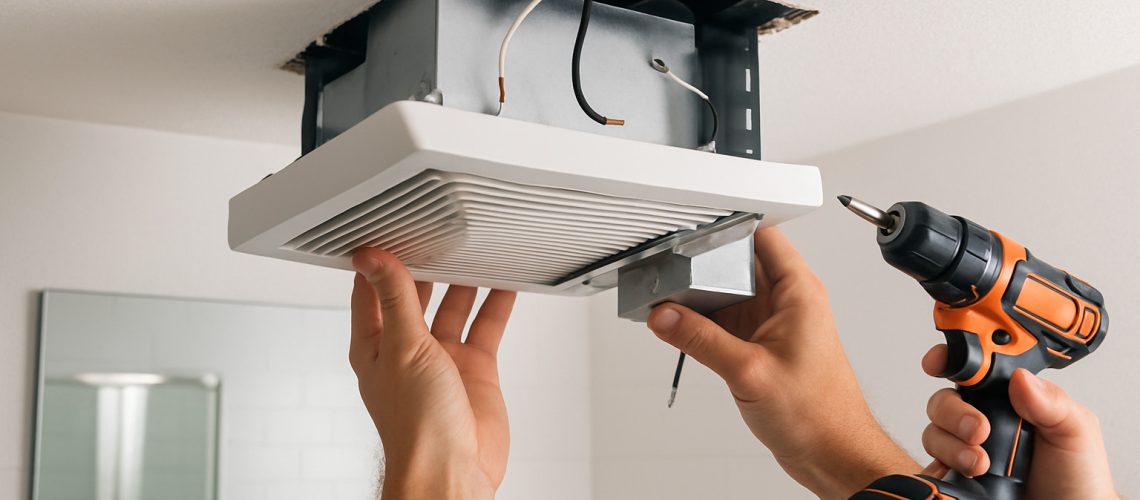 Bathroom exhaust fan installation