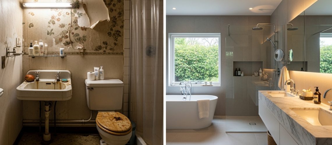 bathroom remodel before after