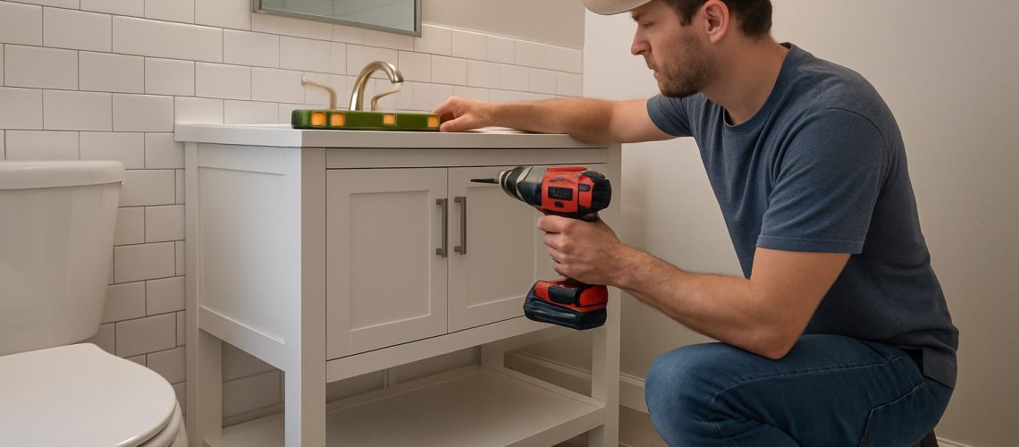 Bathroom vanity installation